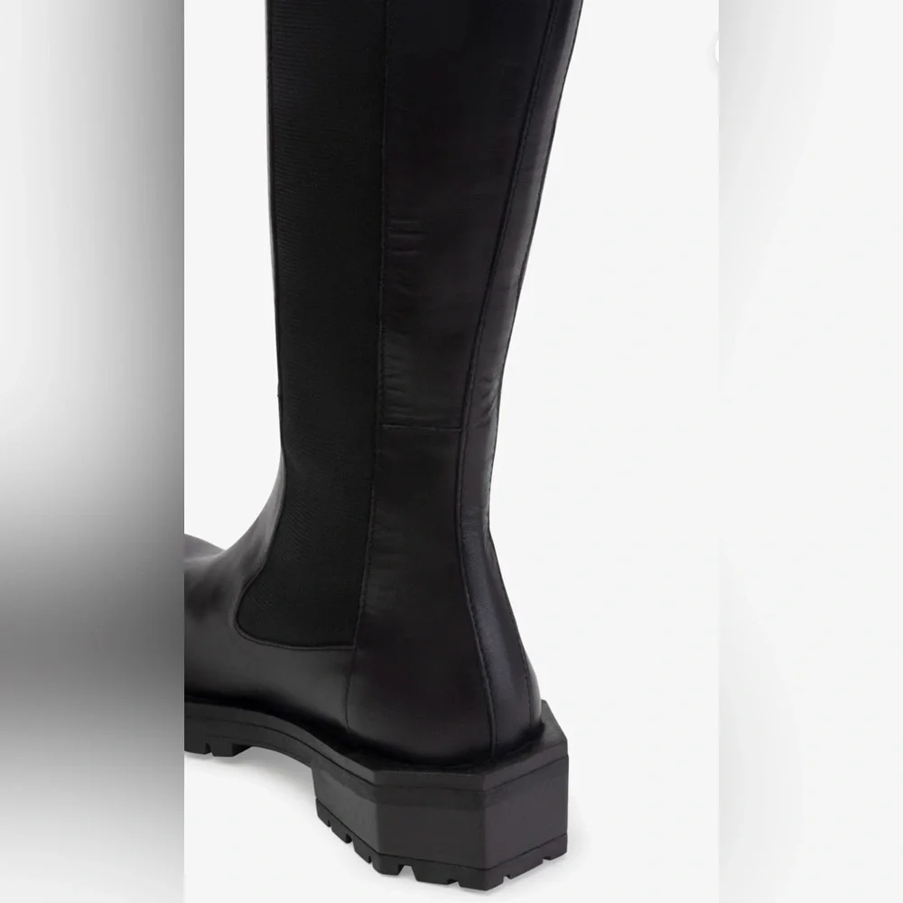 LWOT Marcella NYC Handmade Italian Leather Boots SZ 6-6.5 COOL SOLE SHAPE!